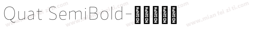Quat SemiBold字体转换